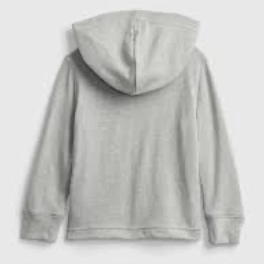 BABY GAP • TODDLER BOYS' SILVER LONG SLEEVE SNIT HOODIE - 2T - Picture 2 of 9